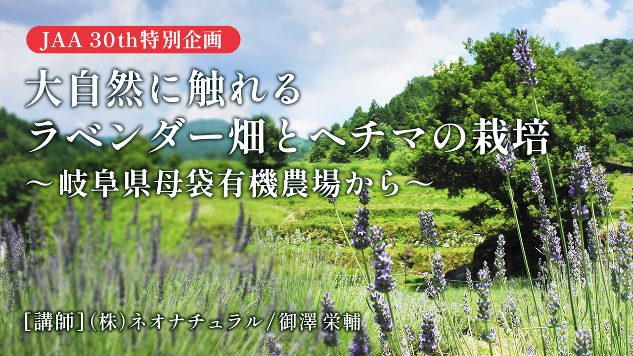 大自然に触れる ラベンダー畑とヘチマの栽培 ～岐阜県母袋有機農場から～